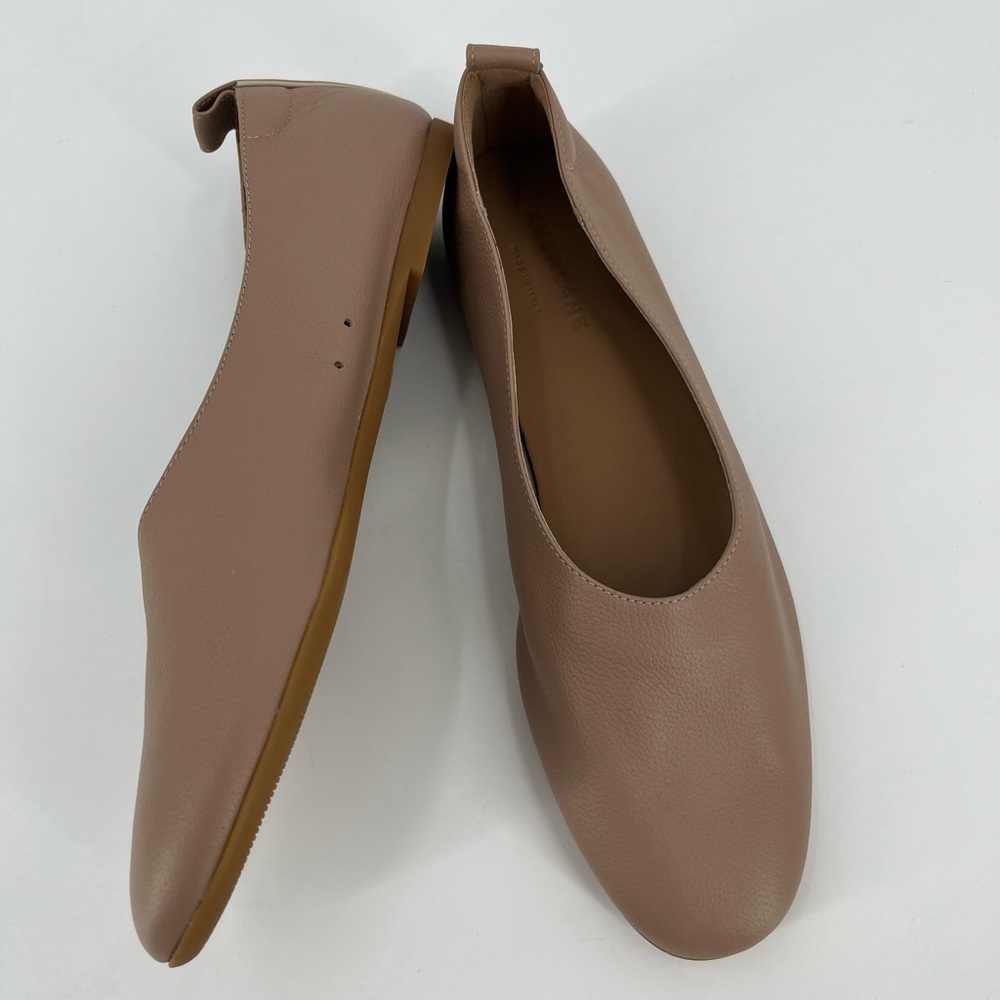 Everlane Pebbled Leather Ballet Flats in Taupe - Picture 9 of 13